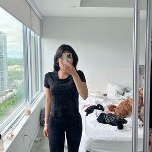 Zara plain black t shirt